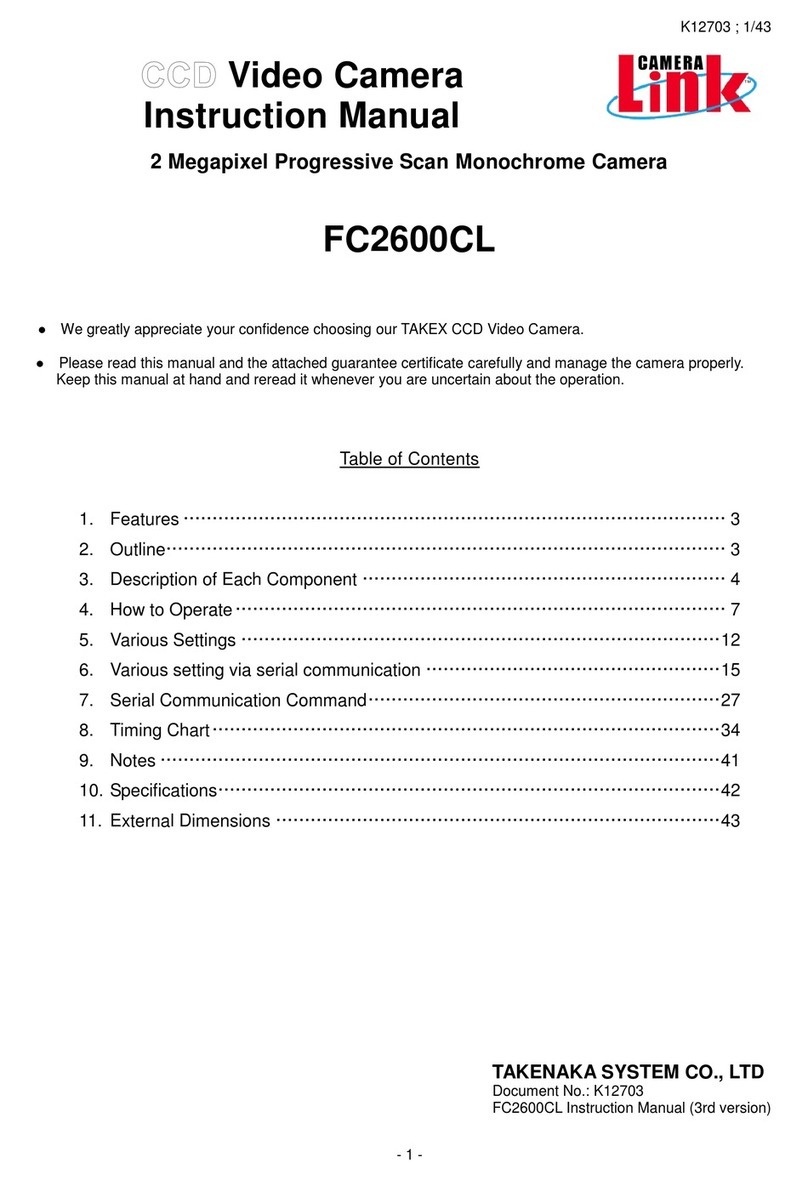 CAMERA LINK FC2600CL instruction manual