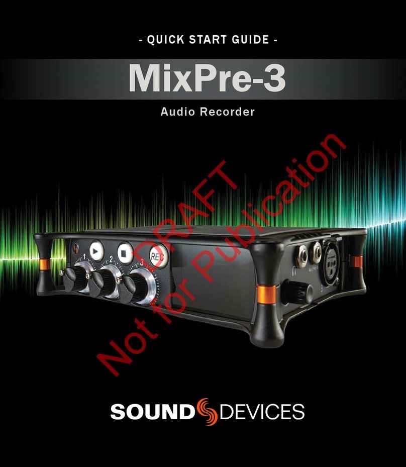 Sound Devices Kashmir MIXPRE-3 II User manual