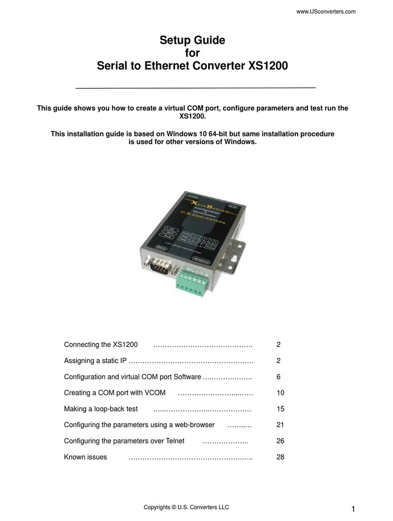 Usconverters XetaServer XS1200 Setup guide