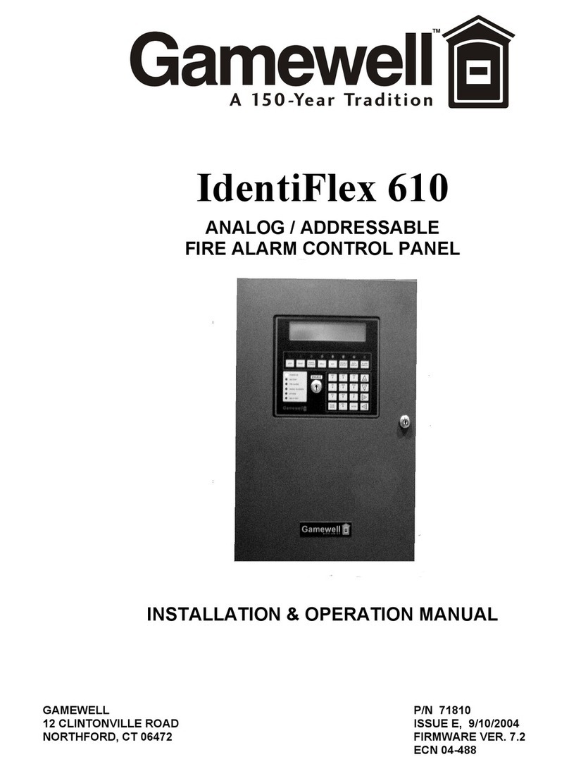 Gamewell IdentiFlex 610 Installation & operation manual