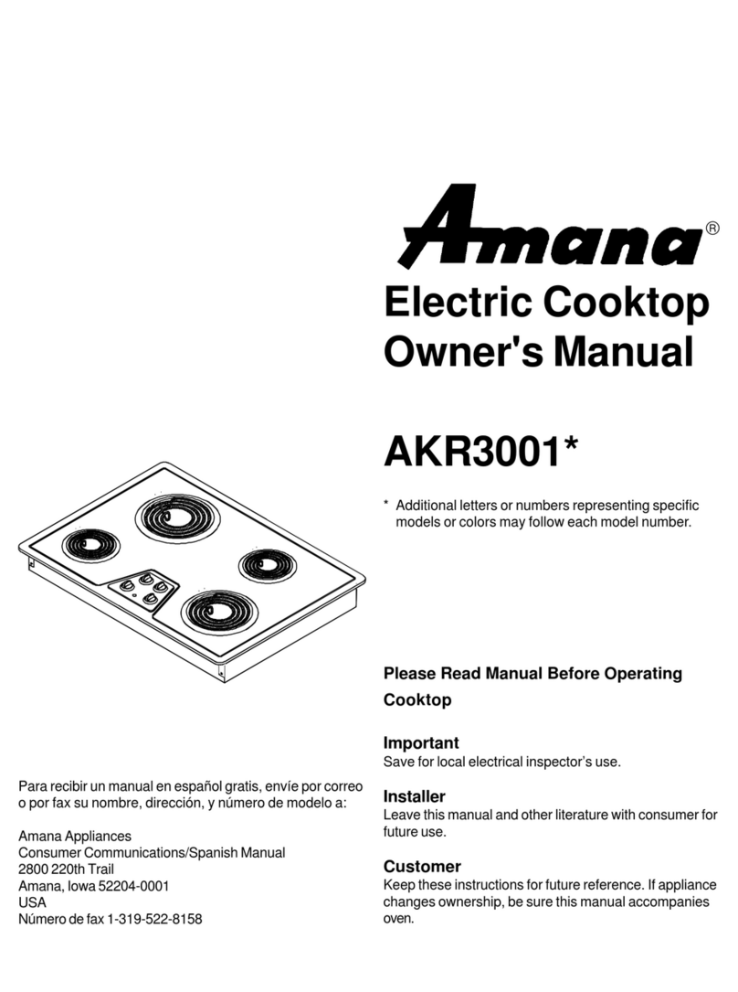 Amana AKR3001 series User manual