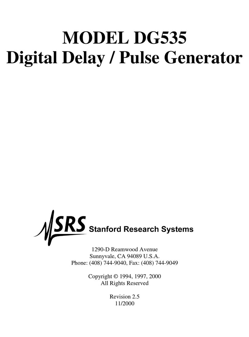Stanford Research Systems DG535 Operation manual