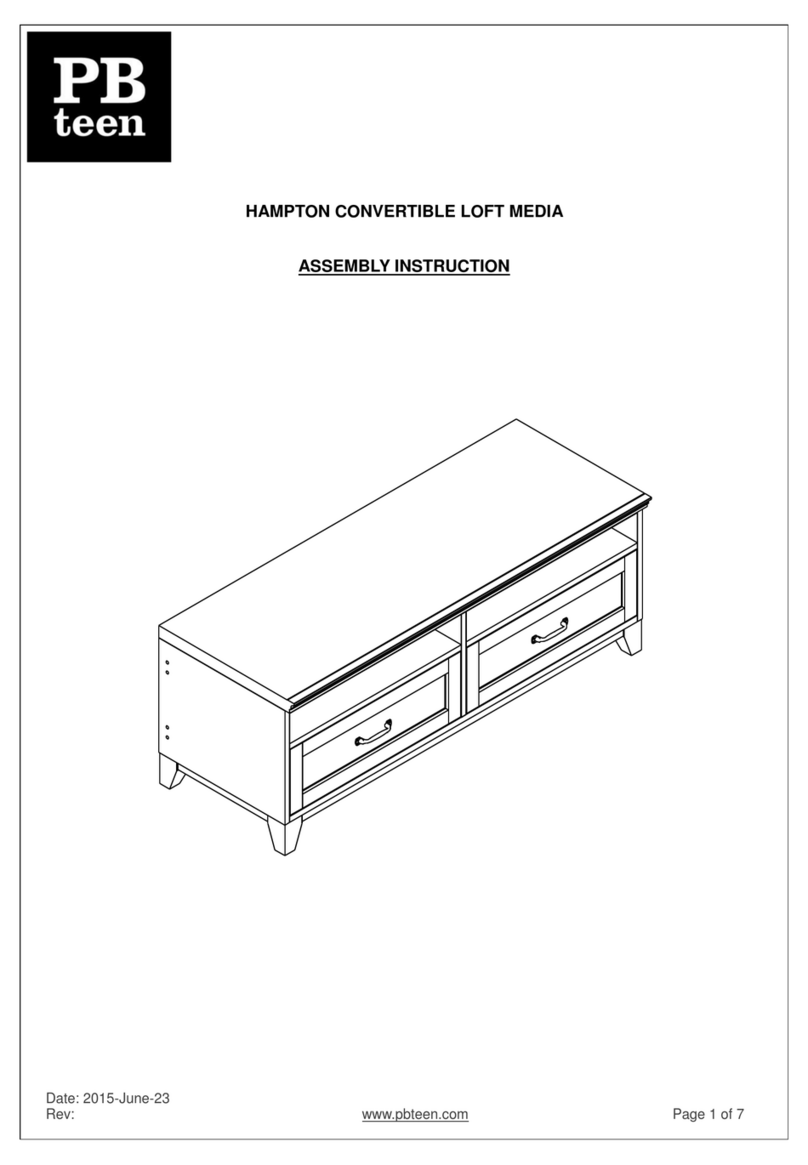 PB TEEN HAMPTON Assembly instructions