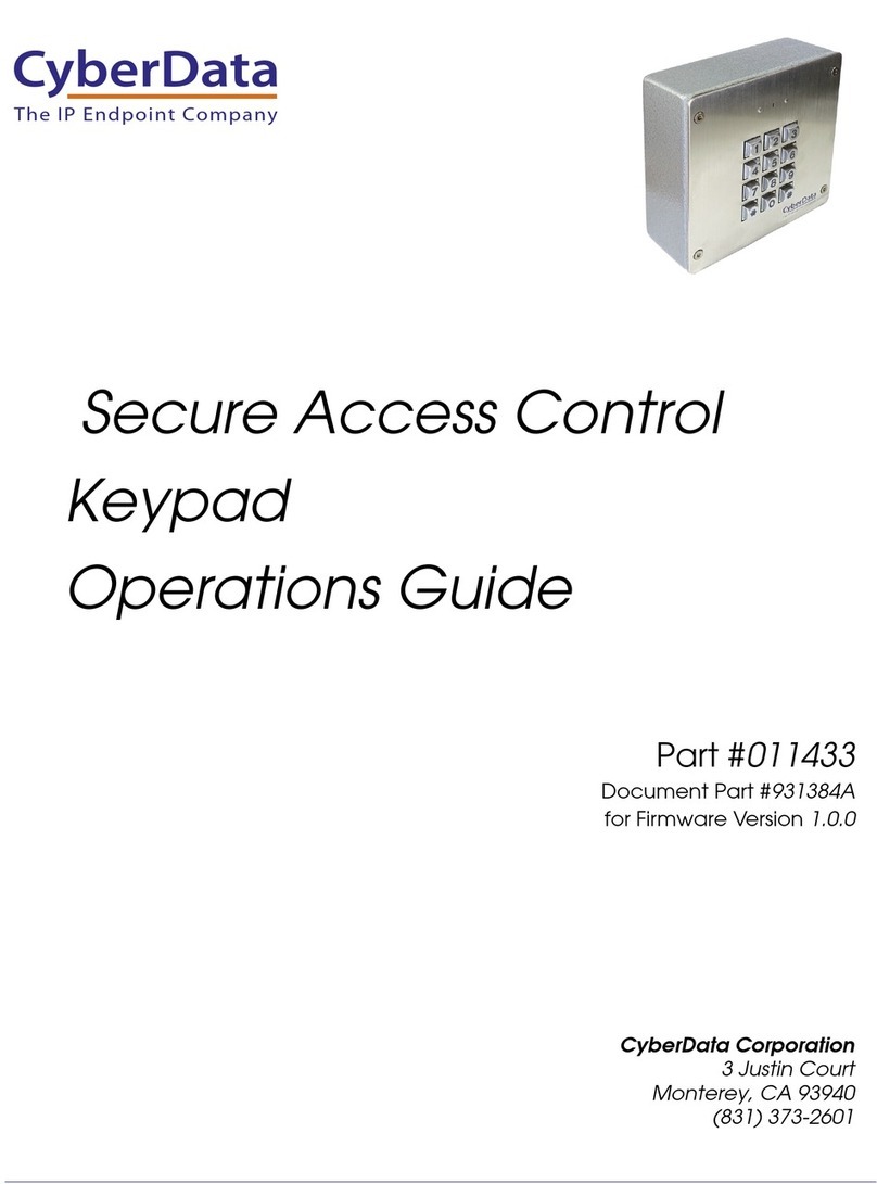CyberData 011433 Operation guide