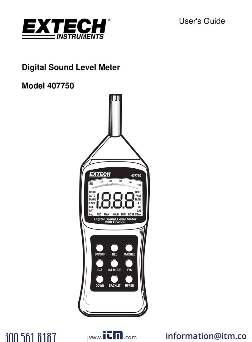 Extech Instruments 407750 User manual Extech Instruments 407750 User manual