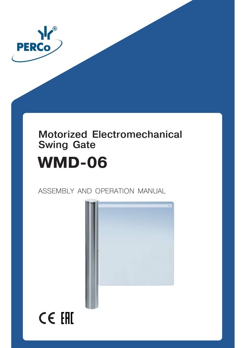 PERCo WMD-06 Assembly and operation manual
