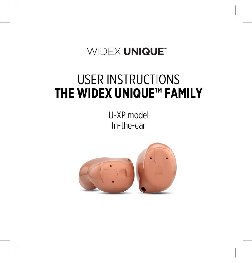 Widex U-XP User instructions