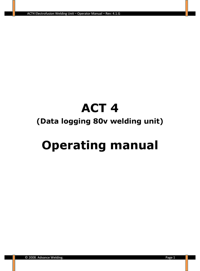 Advance Welding ACT 4 operating manual