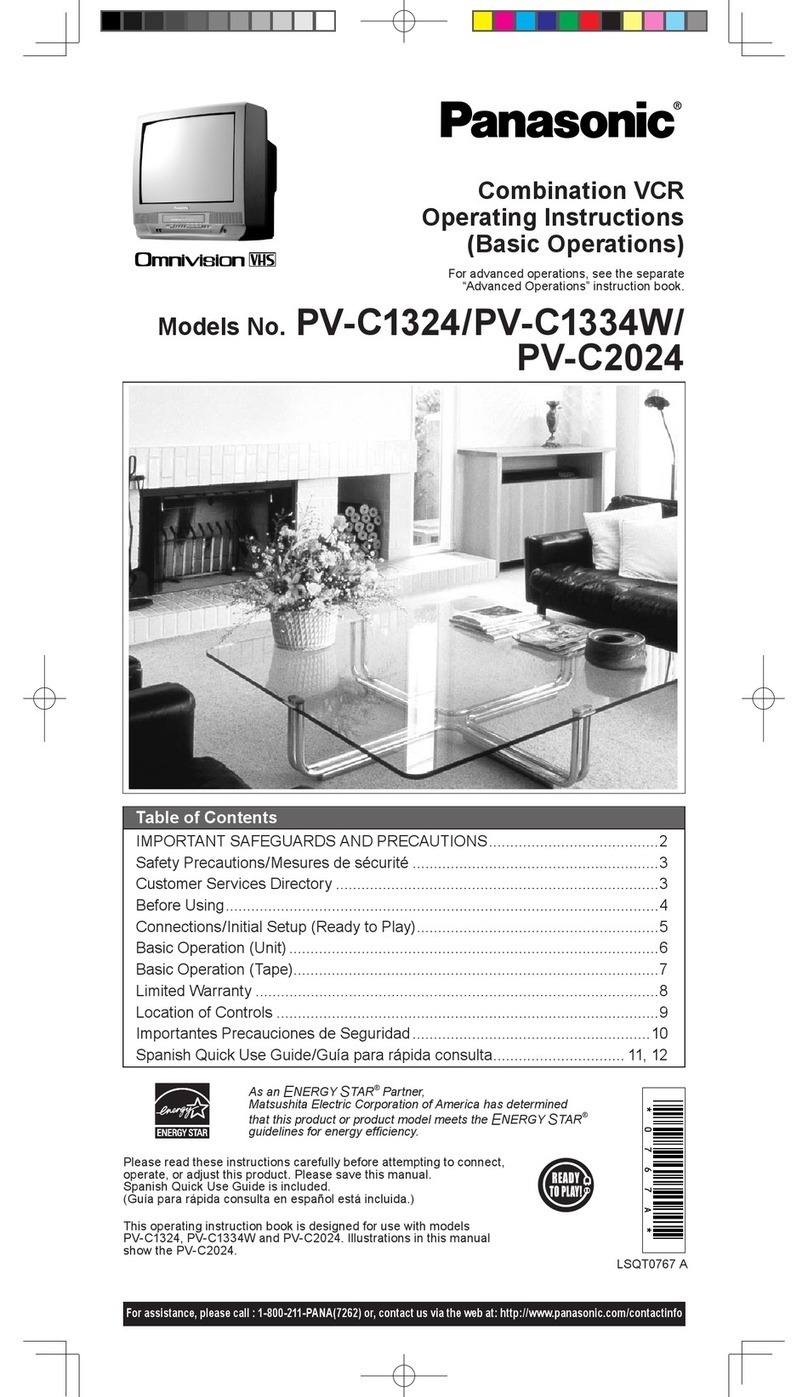 Panasonic Omnivision VHS PV-C1324 User manual