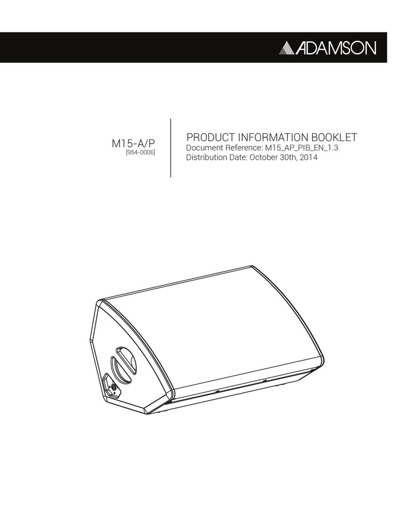 Adamson Systems Engineering M15-A/P Information booklet