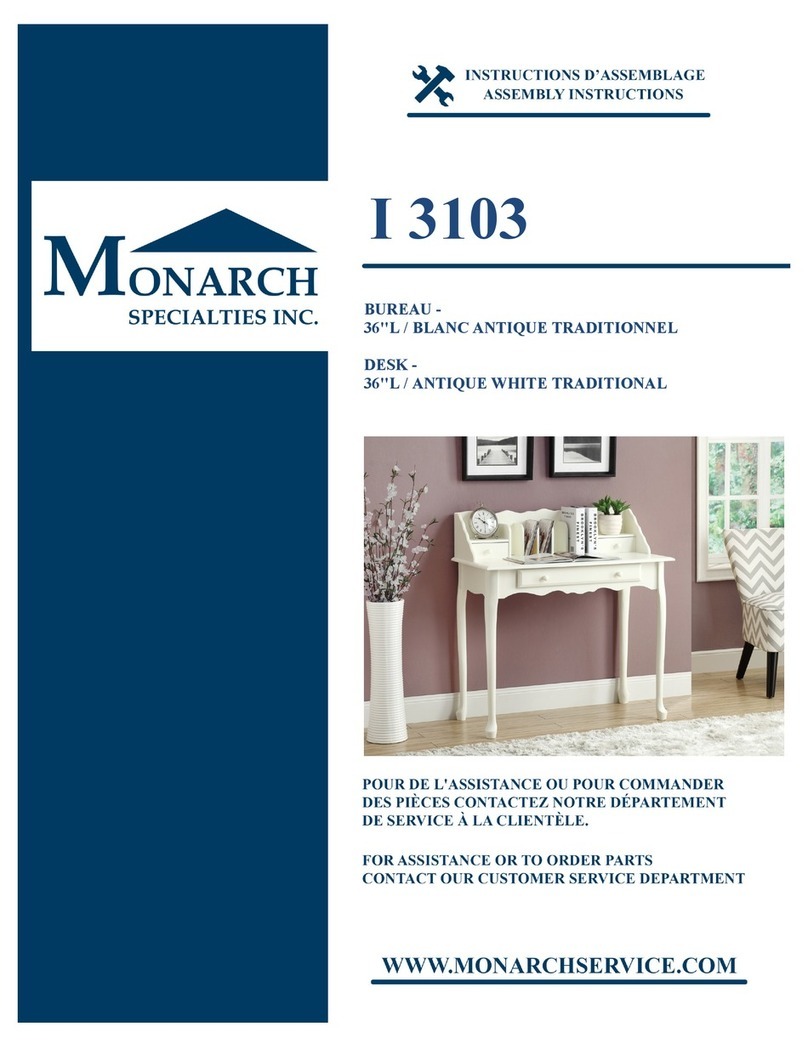 Monarch Specialties I 3103 Assembly instructions