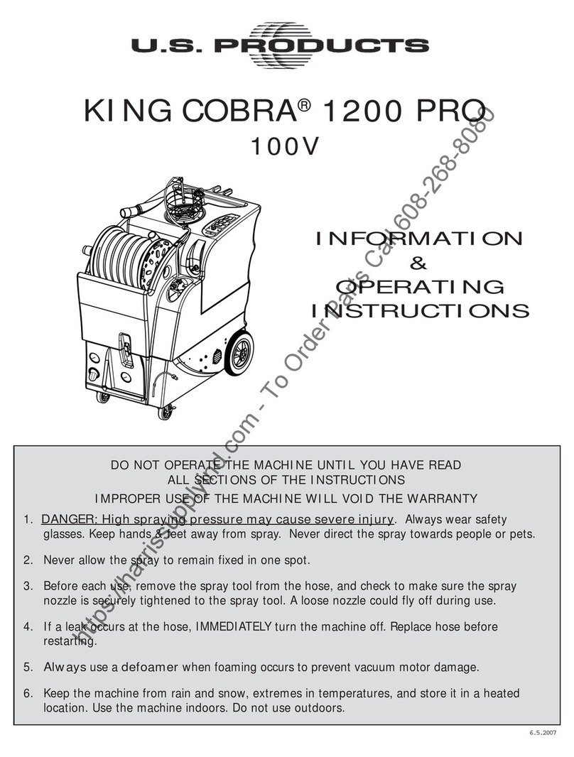 U.S. Products KING COBRA 1200 PRO operating instructions