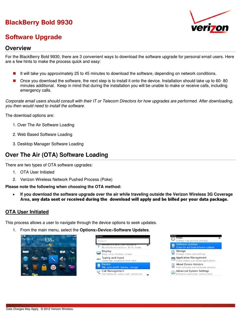 Blackbe;rry Bold 9930 User manual