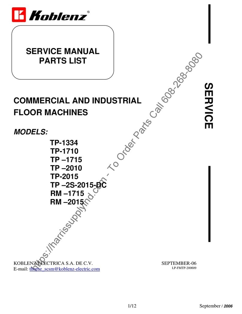 Koblenz TP-1334 Service manual