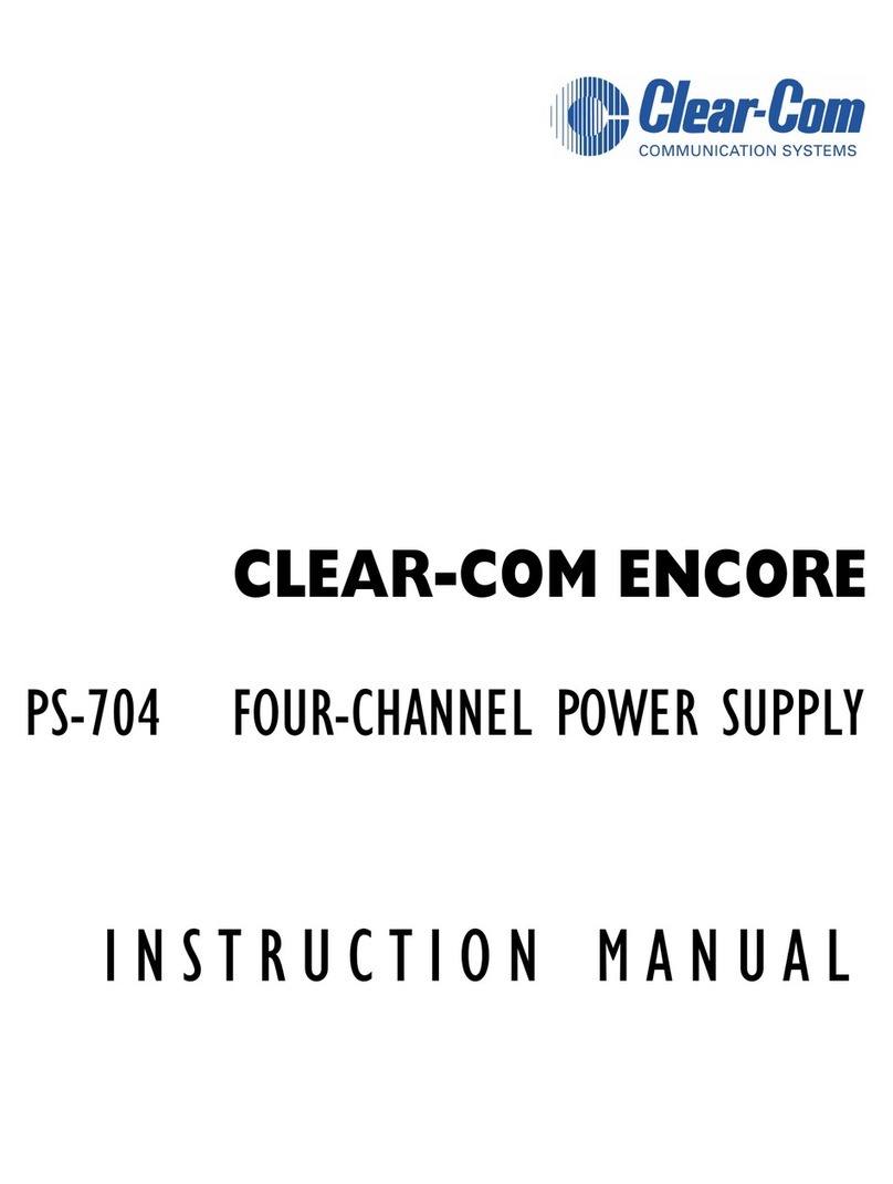 Clear-Com PS-704 instruction manual Clear-Com PS-704 instruction manual