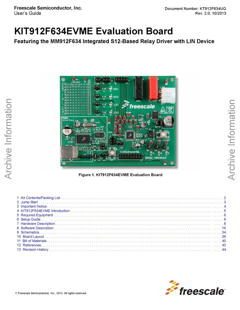 Freescale Semiconductor KIT912F634EVME User manual Freescale Semiconductor KIT912F634EVME User manual