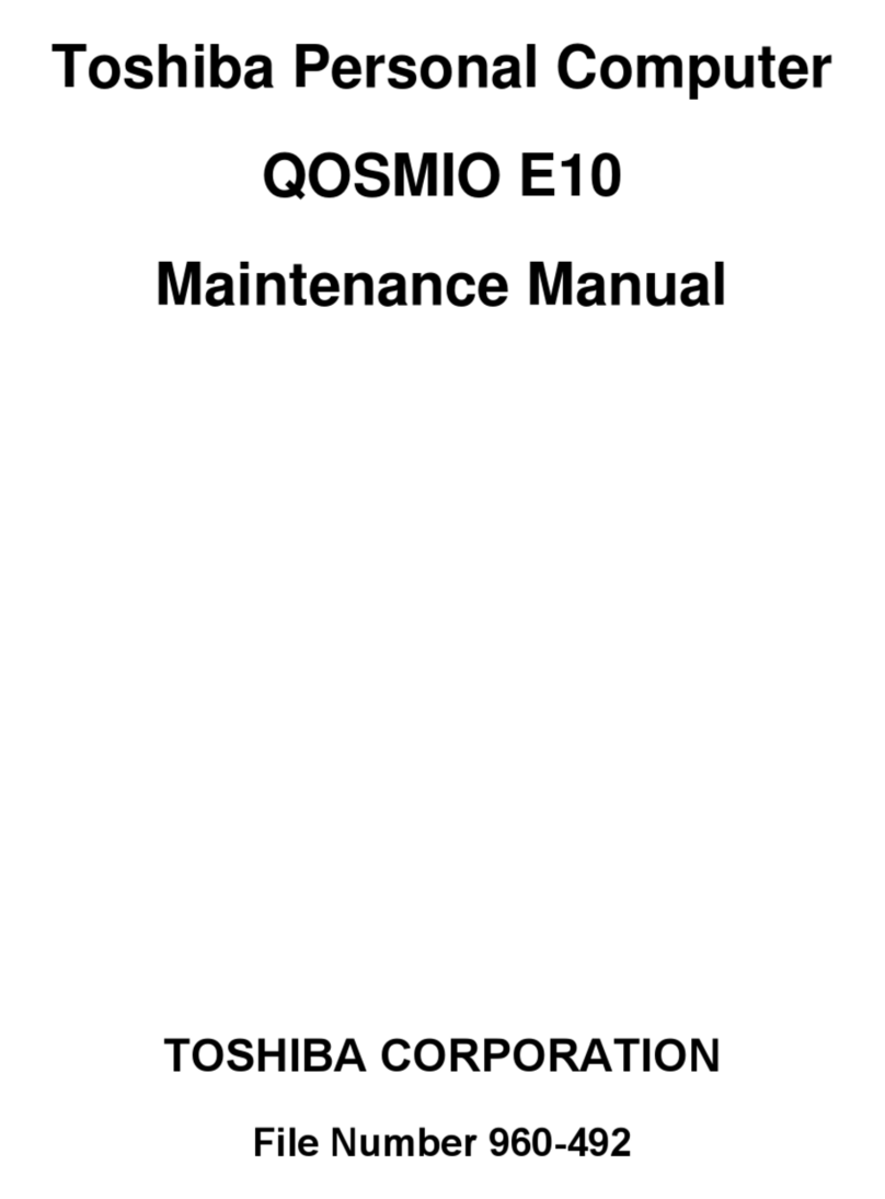 Toshiba Qosmio E10 User manual
