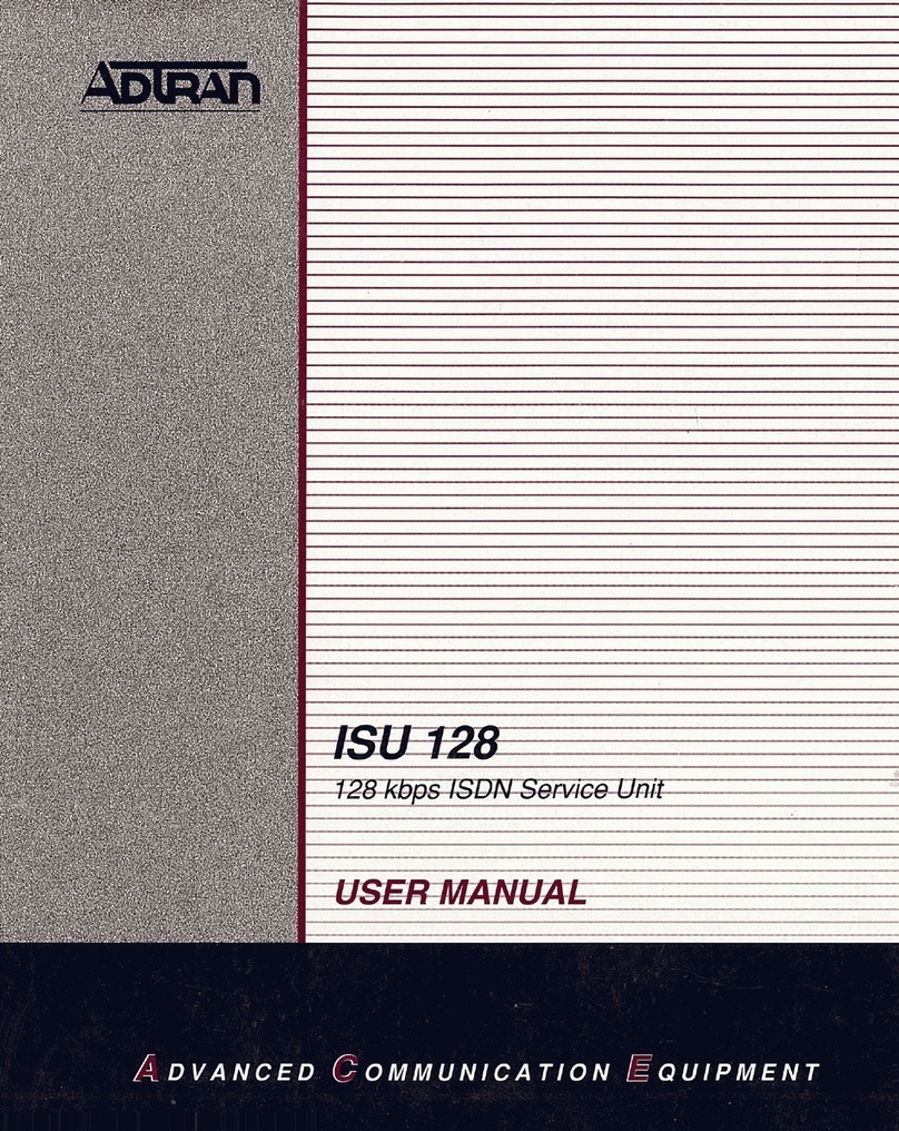 ADTRAN ISU 128 User manual