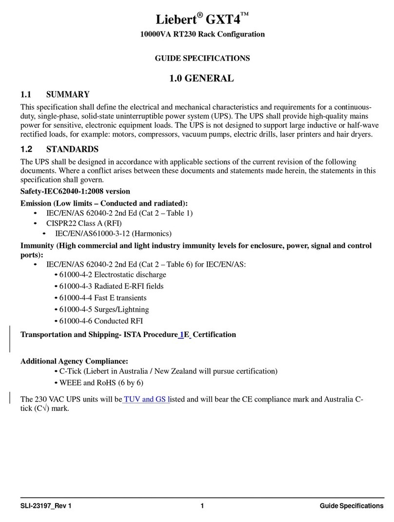 Emerson Liebert GXT4-6000RT230 User manual