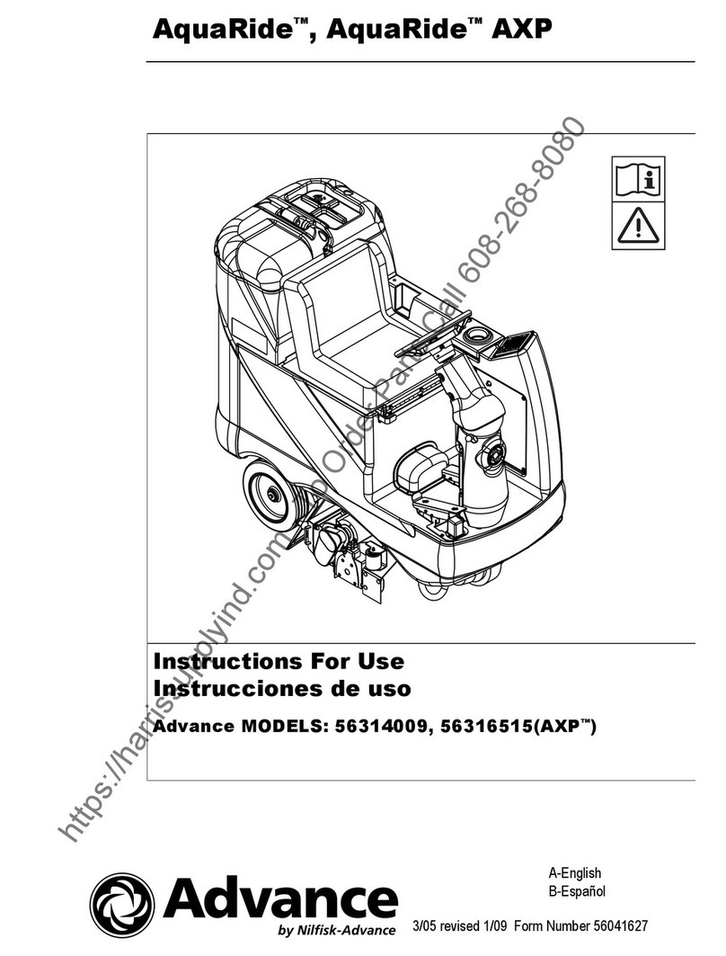 Nilfisk-Advance AquaRide 56314009 Instructions for use