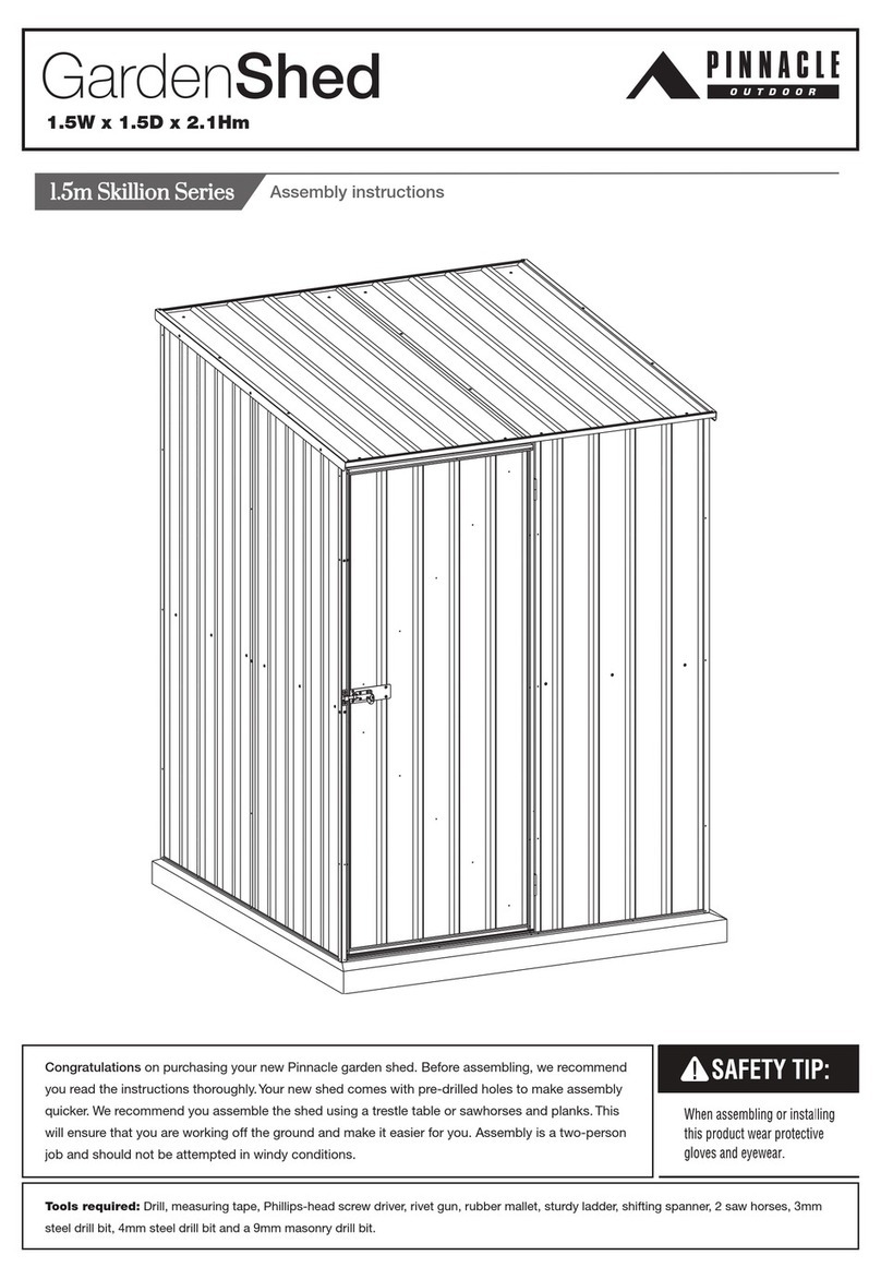 Pinnacle 1.5m Skillion Series Assembly instructions
