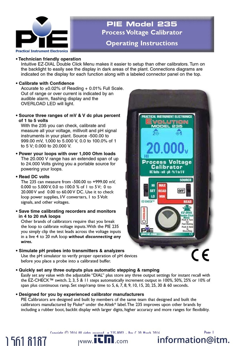 PIE 235 operating instructions