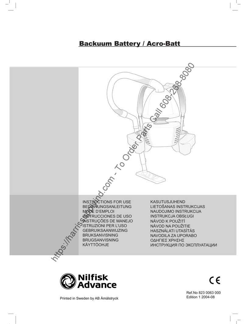 Nilfisk-Advance BACKUUM User manual
