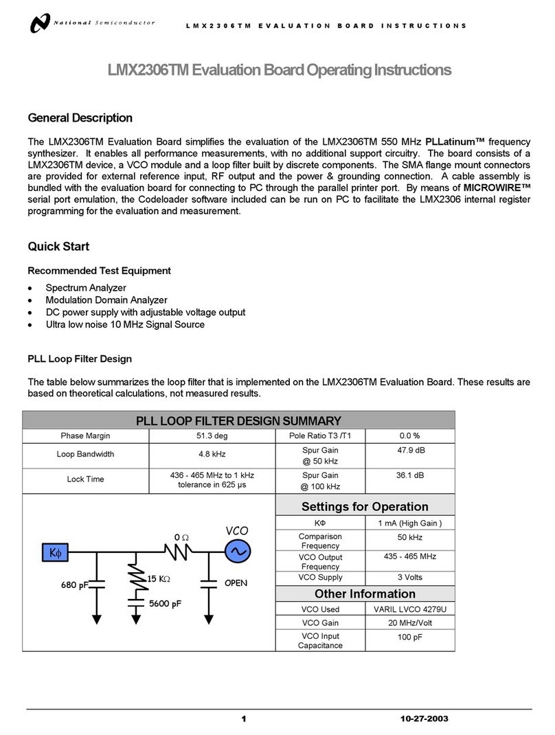 NS LMX2306TM operating instructions NS LMX2306TM operating instructions