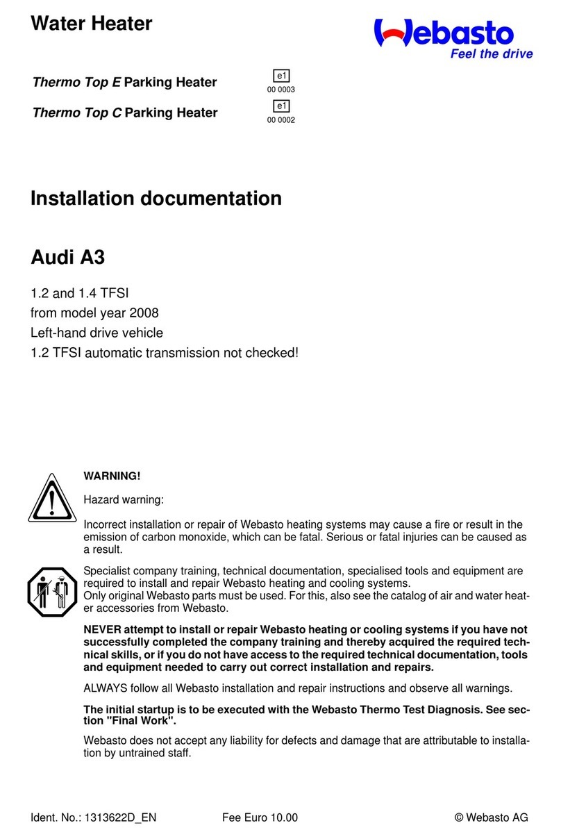 Webasto Thermo Top E Installation documentation