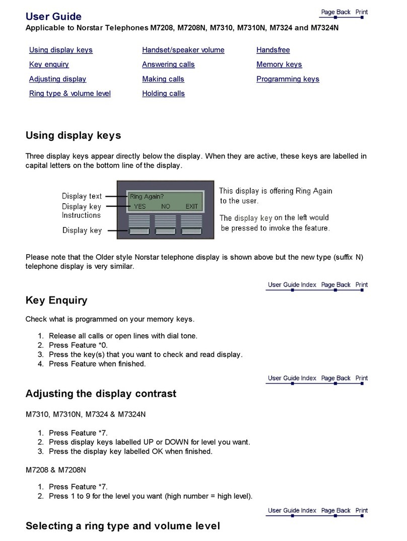 Norstar M7208 user guide