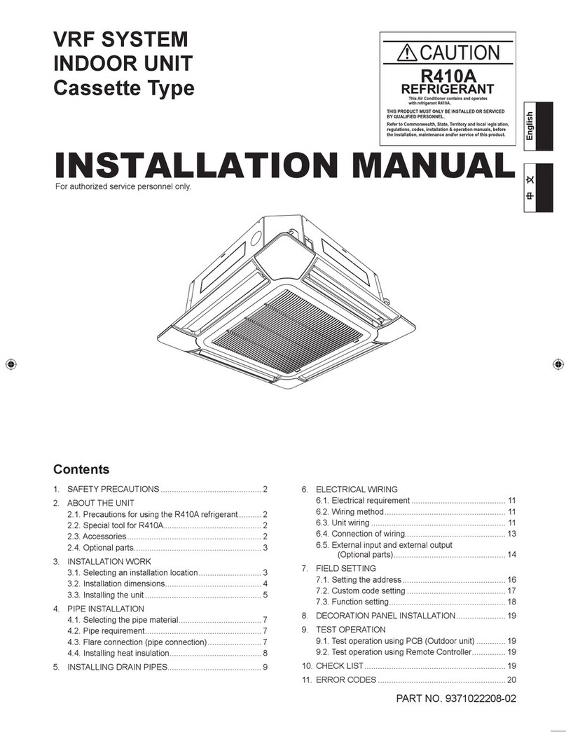Nordic VRF SYSTEM User manual