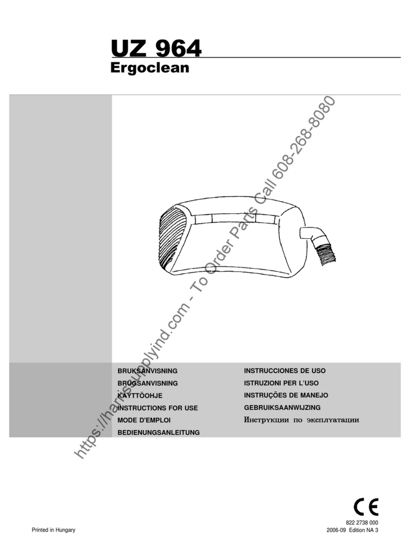 Nilfisk-Advance UZ 964 Ergoclean Instructions for use
