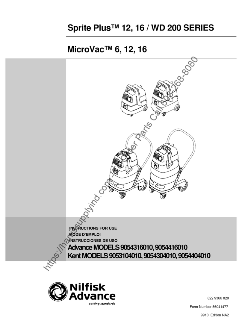 Nilfisk-Advance Sprite Plus 12 User manual