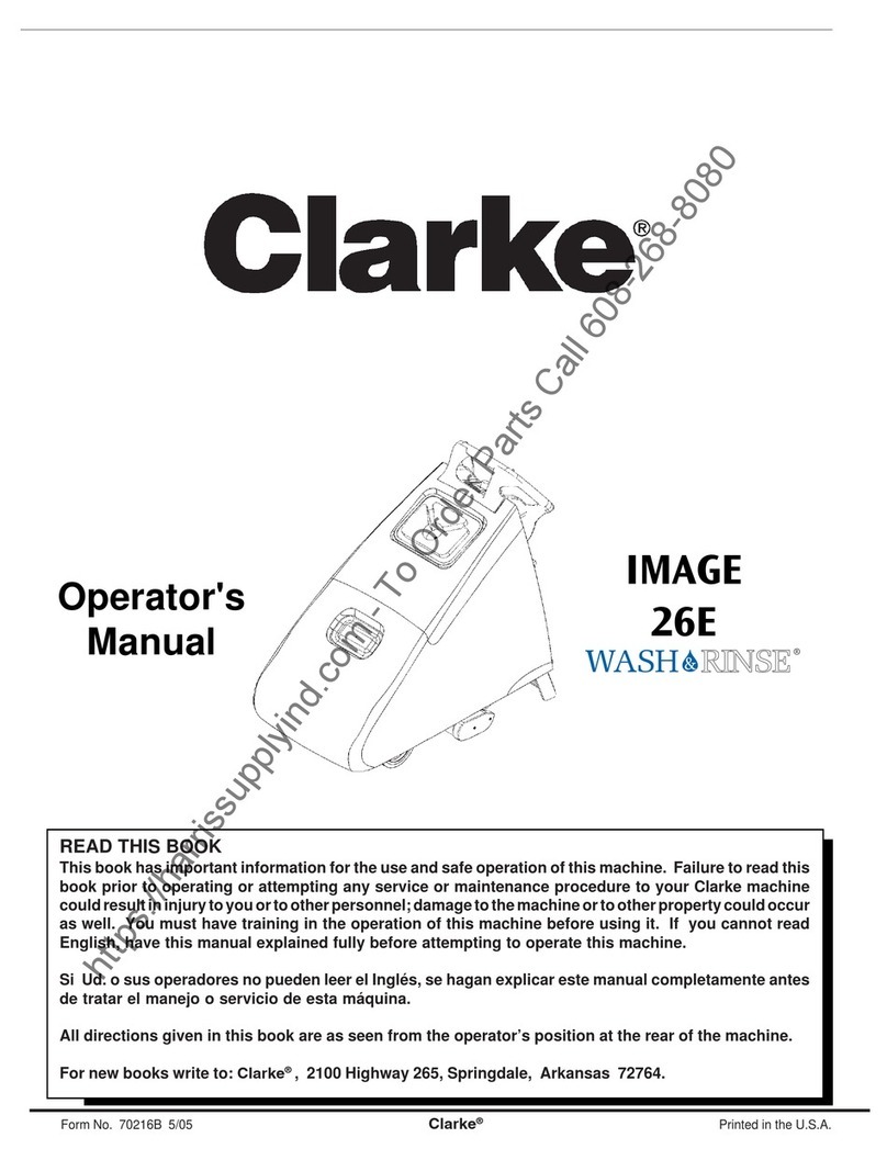 Clarke IMAGE 26E User manual
