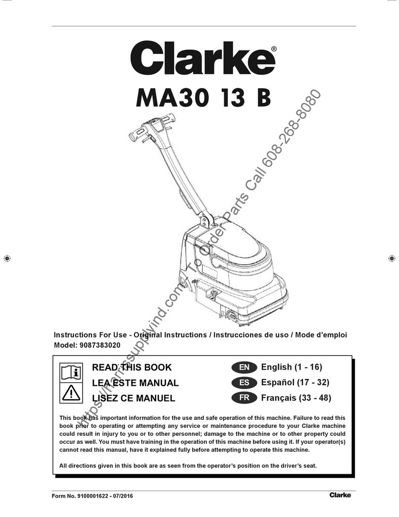 Clarke MA30 13 B 9087383020 Instructions for use