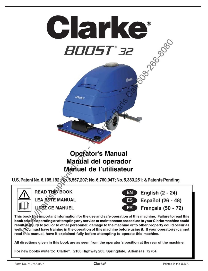 Clarke BOOST 32 05312K User manual