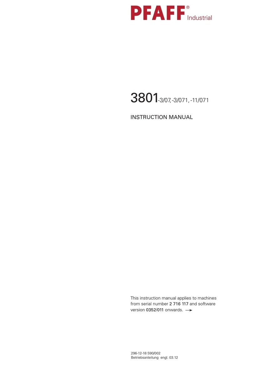 Pfaff 3801-3/07 User manual Pfaff 3801-3/07 User manual