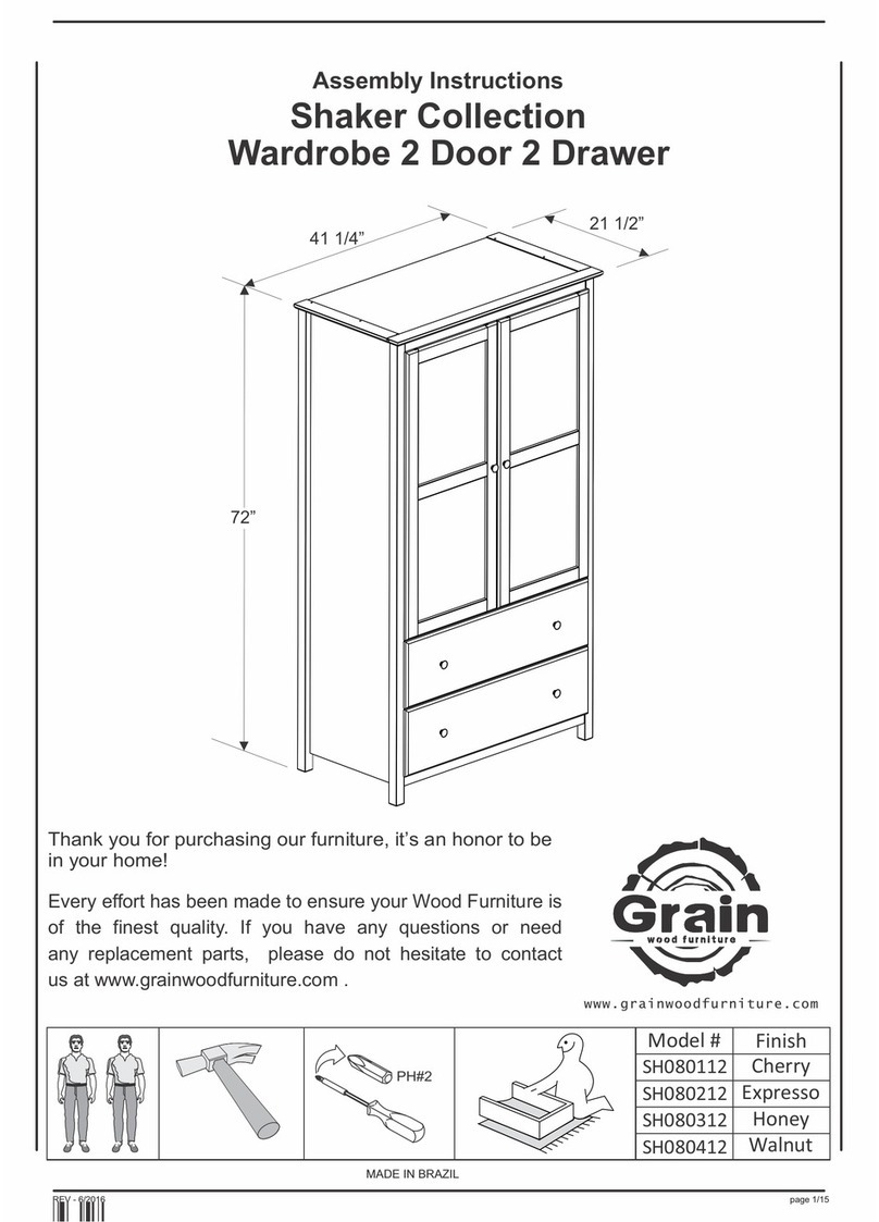 Grain Wood Furniture SH080112 Assembly instructions