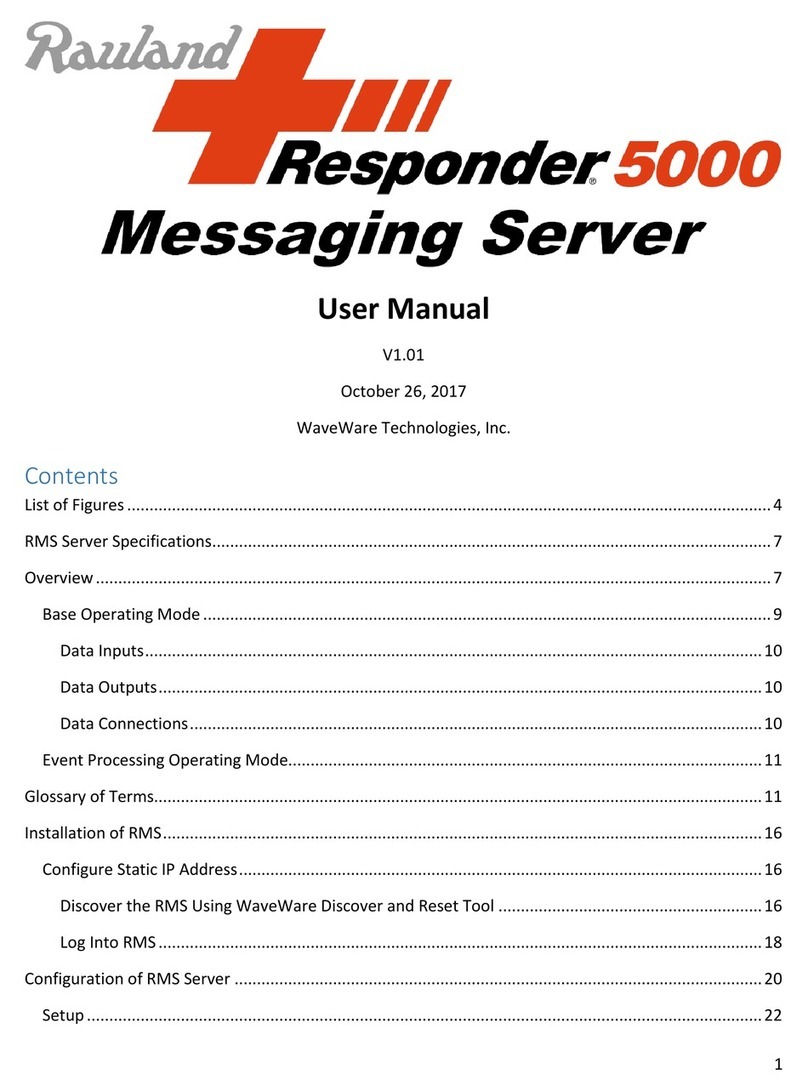 WaveWare Rauland responder 5000 user manual