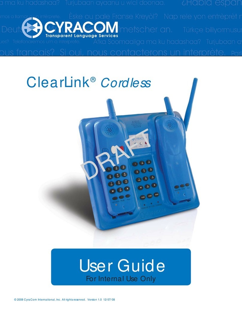 Cyracom ClearLink Cordless user guide