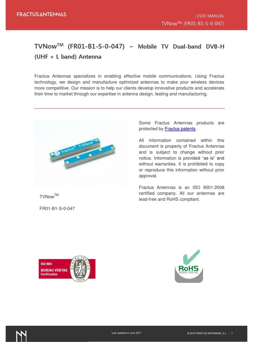 Fractus Antennas TVNow FR01-B1-S-0-047 user manual