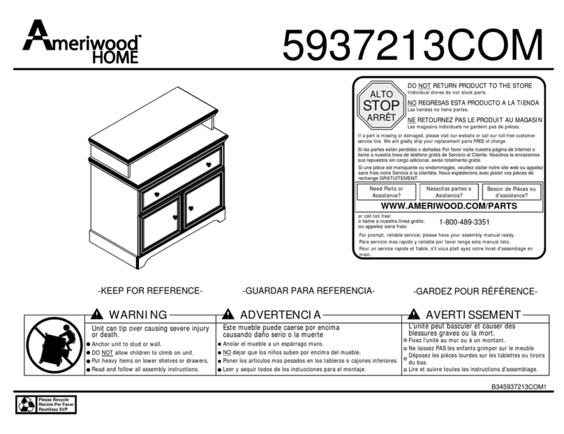 Ameriwood HOME 5937213COM Assembly manual Ameriwood HOME 5937213COM Assembly manual