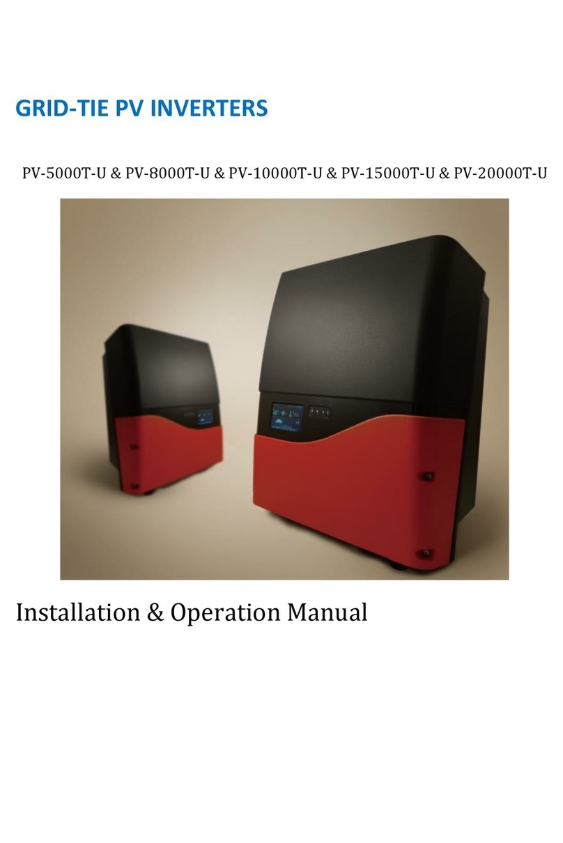 Grid Tie PV-5000T-U Installation & operation manual Grid Tie PV-5000T-U Installation & operation manual