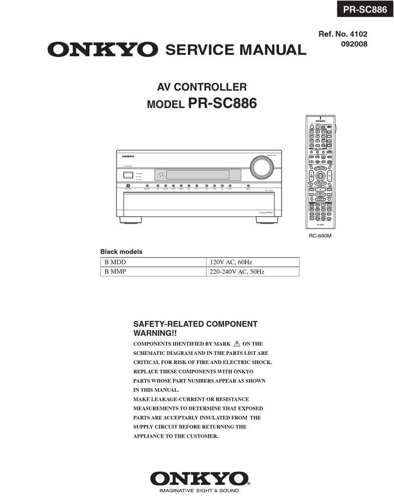 Onkyo SC886 - PR Preamplifier / Processor Service manual