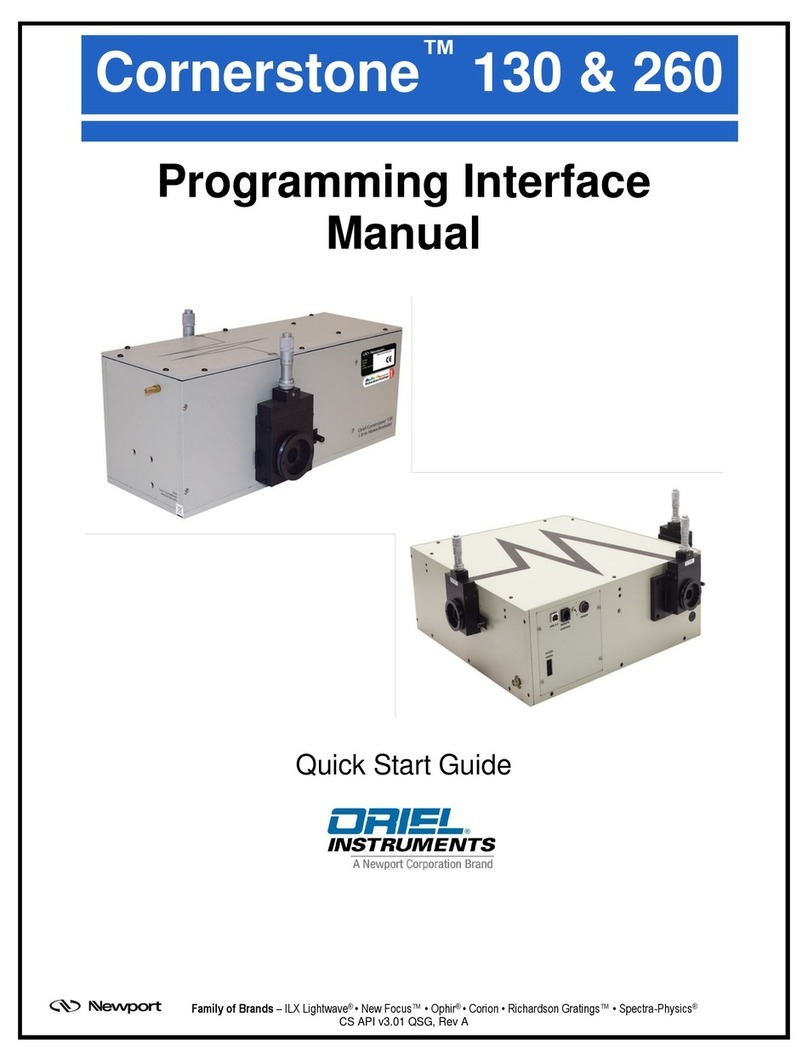 Oriel Cornerstone 130 quick start guide