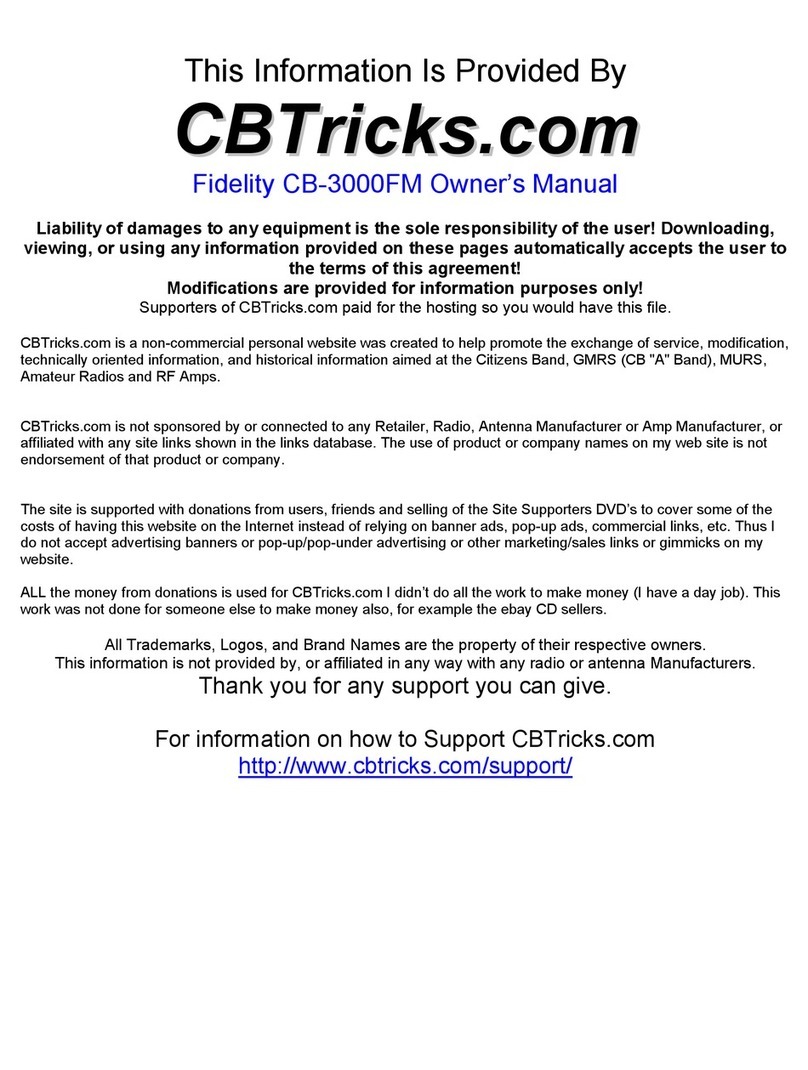 Fidelity Radio CB-3000FM Service manual