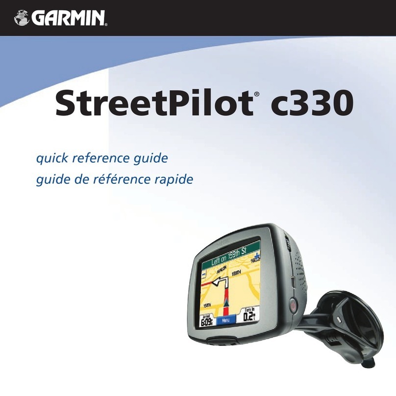Garmin StreetPilot c300 Quick reference guide