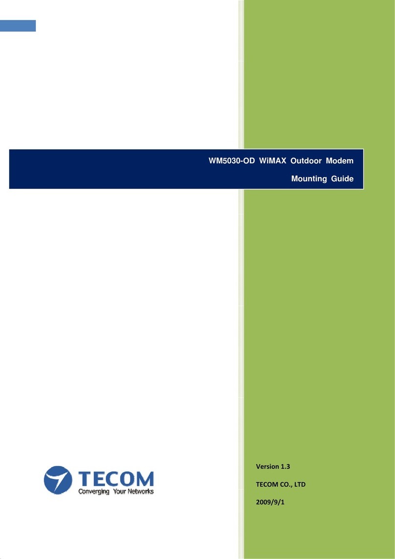 TECOM WM5030-OD Mounting guide