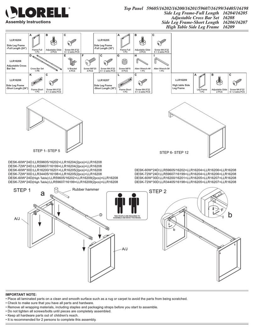 Lorell 59605 User manual