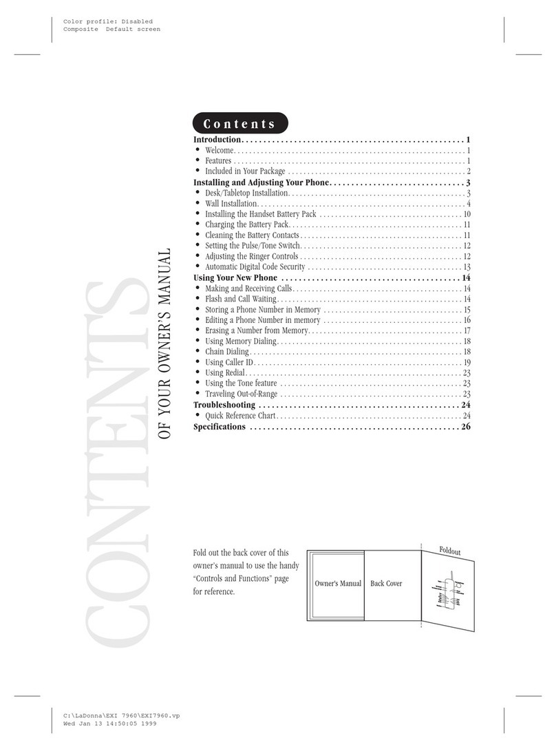 Uniden EXI 7960 owner's manual